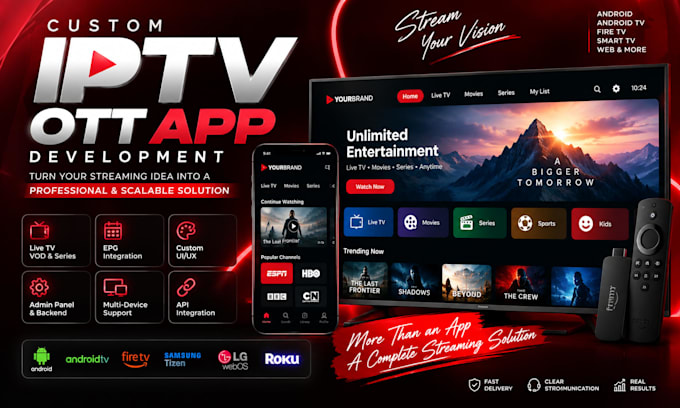 do custom iptv app development, custom ott platform, iptv ott platform, iptv epg