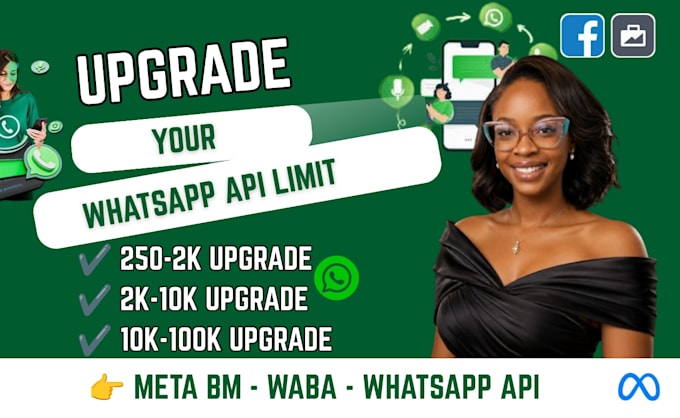 upgrade your meta bm whatsapp API limit from 250 to 2k 10k or 100k