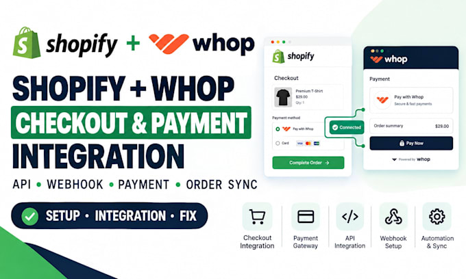 build integrate fix whop shopify checkout payment gateway whop integration whop