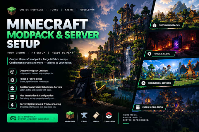 develop modpack minecraft, modpack forge, cobblemon server, fabric cobblemon
