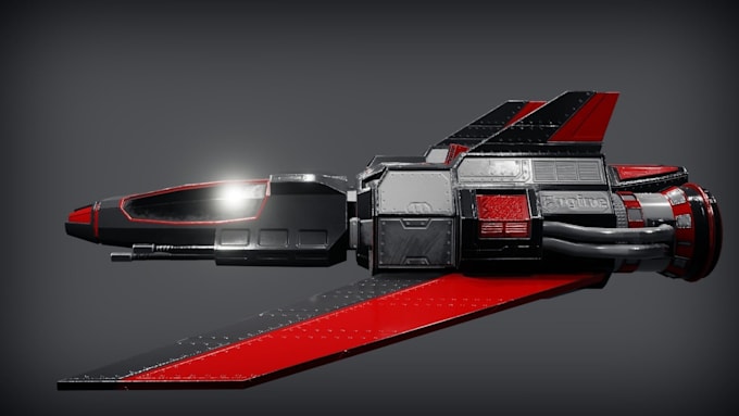 create a game ready 3d spaceship and space craft model for unreal engine