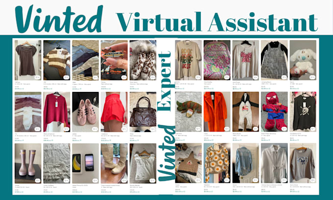 be vinted virtual assistant product listing, product research, store management