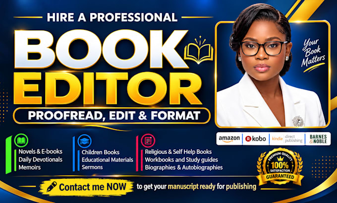 do professional book editing and proofreading, book editor