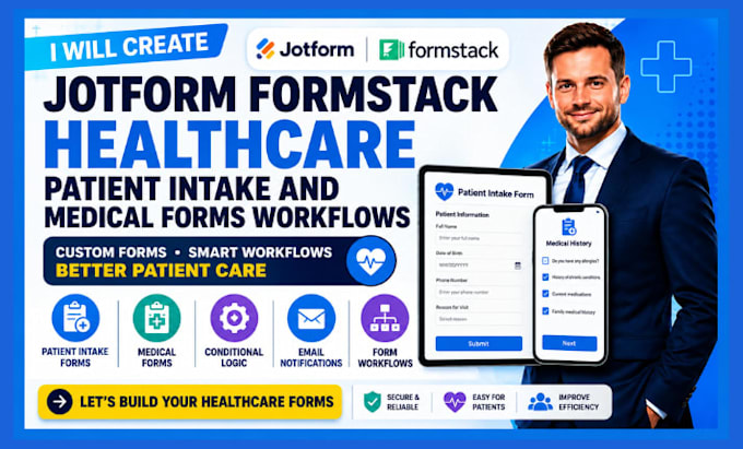 create jotform formstack healthcare patient intake and medical forms workflows
