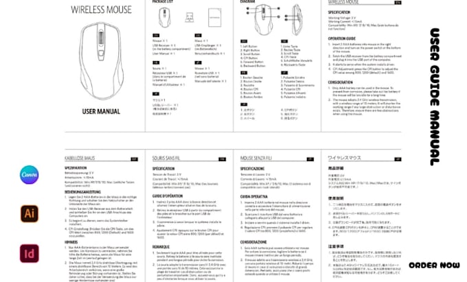 design product user guide instruction manual catalog indesign workbook booklet