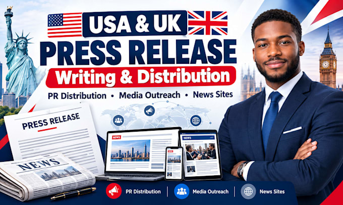 do USA UK press release writing distribution and PR distribution