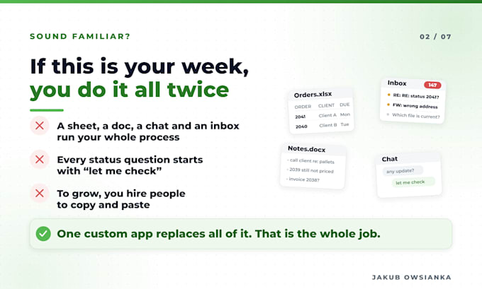 build a custom CRM and order management app to replace your spreadsheets
