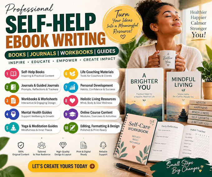 self help ebook journal mental health life coach holistic living yoga amazon KDP