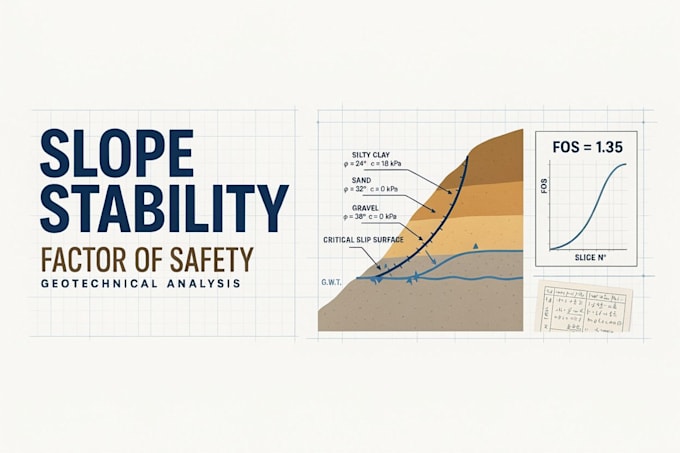 perform slope stability analysis using geotechnical methods