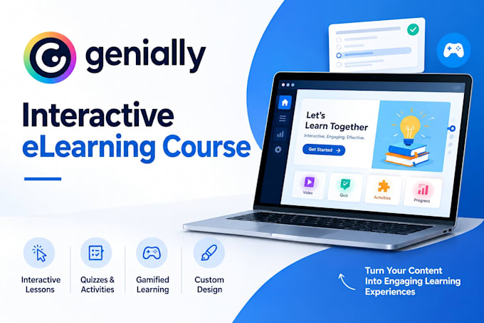 create a genially interactive elearning course and online training