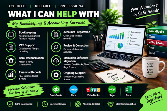provide UK bookkeeping, vat and self assessment services
