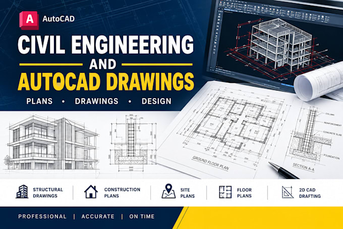 do civil engineering and autocad drawings