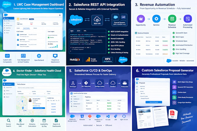 develop custom salesforce apex lwc and integrations