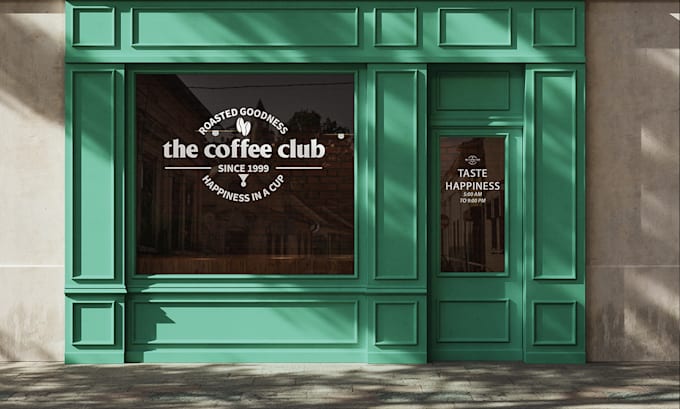 design your coffee shop logo and brand