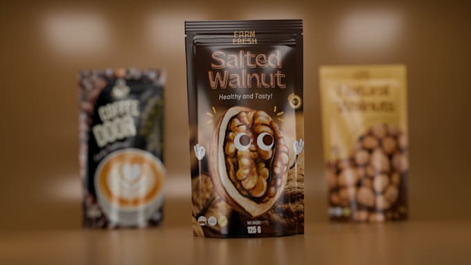 do premium coffee packaging, tea, mylar bag, and label design