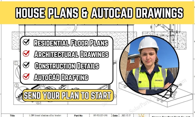 draw house plans, architectural and construction drawings in autocad