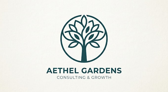 make modern minimalist business tree logo design