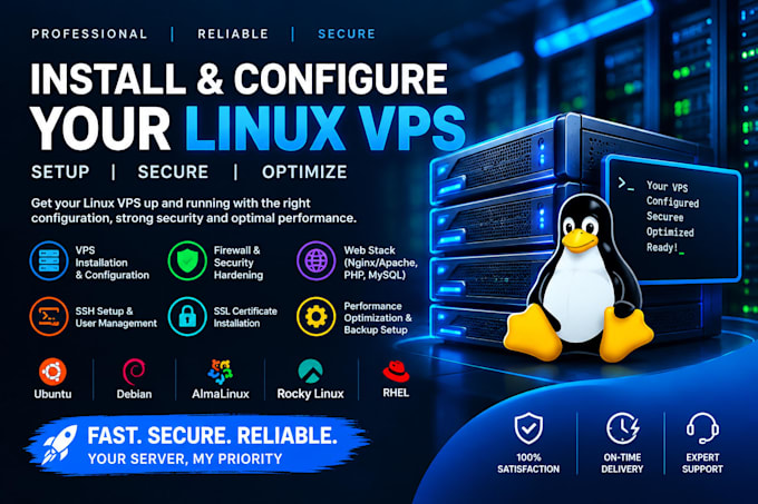 install linux, configure and secure your linux vps server