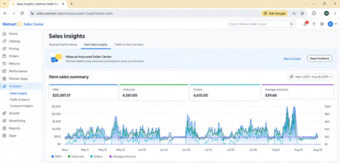 manage your walmart store, listings, orders and customers