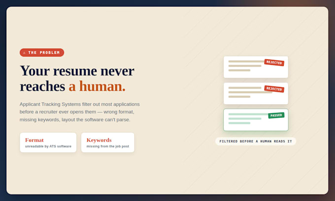 write an ats optimized resume and cover letter in english or french