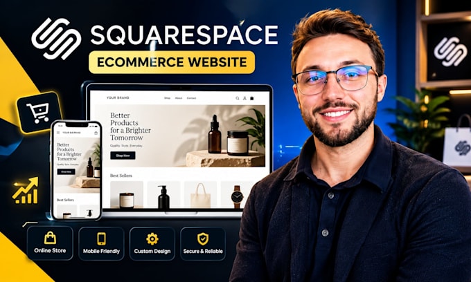 design squarespace ecommerce website, build squarespace online store