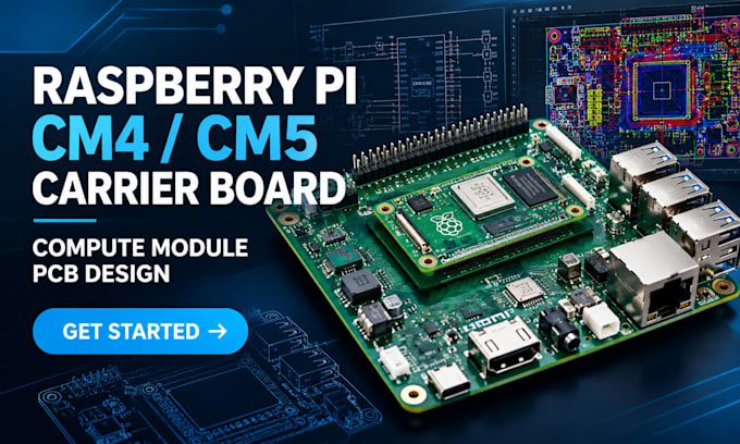 design raspberry pi cm4 cm5 carrier board and compute module pcb