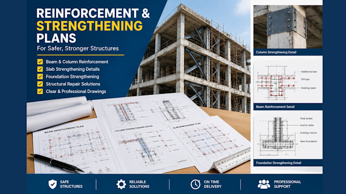 design structural retrofit, reinforcement and strengthening plans