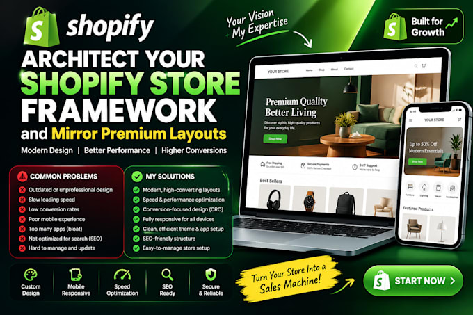 architect your shopify store framework and mirror premium layouts