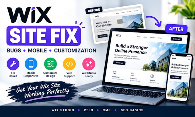 edit wix site customization redesign fix wix velo mobile issues wix studio js