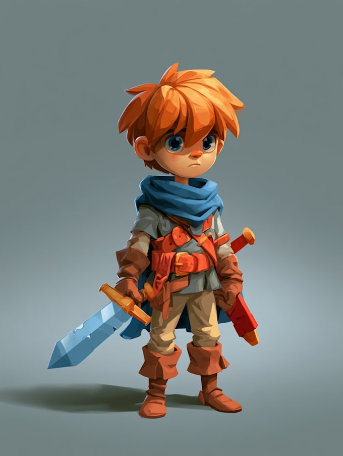 create 2d game character or 2d game character art