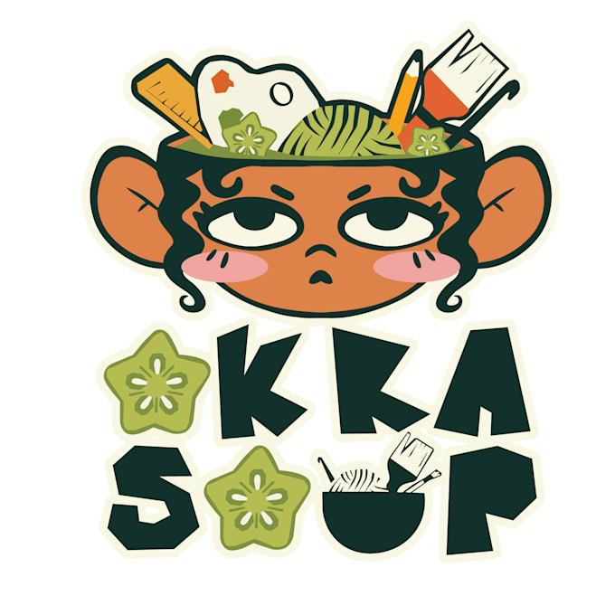 create a custom, hand made, mascot logo, no ai