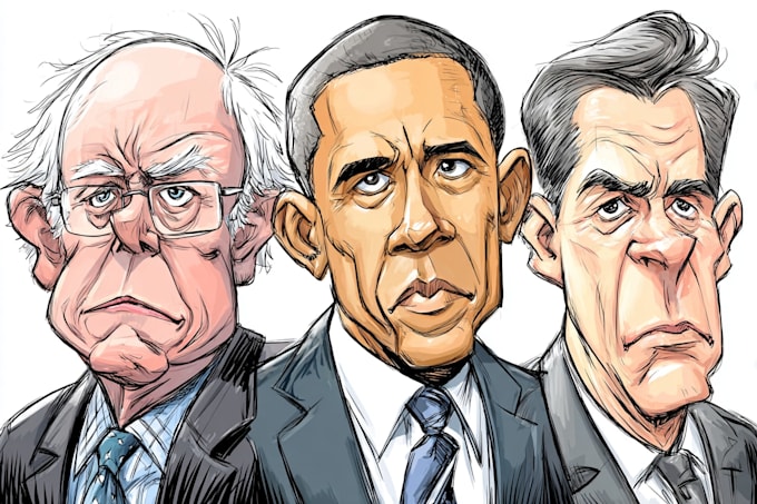 draw political cartoons illustrations
