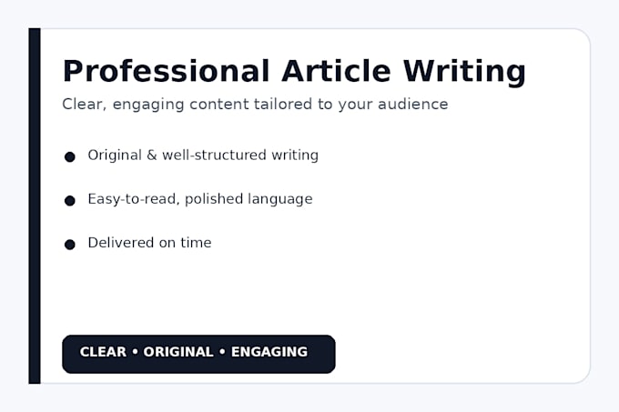 write SEO blog posts and engaging articles