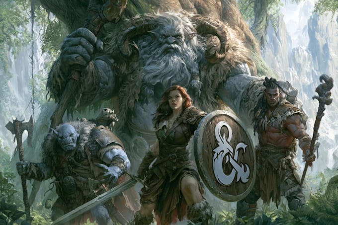 draw fantasy rpg characters and dnd party art