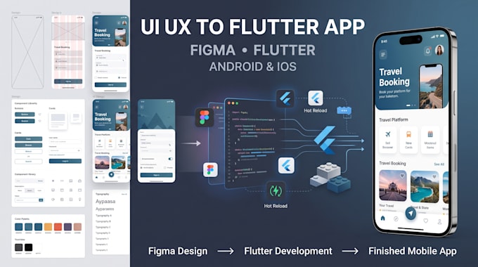 develop flutter mobile app for android and ios
