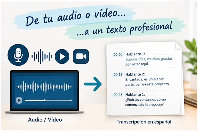 manually transcribe spanish audio and video