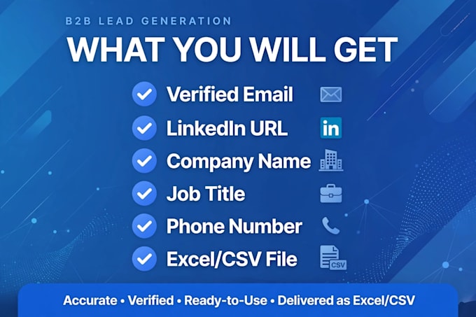 do b2b lead generation linkedin leads and email list