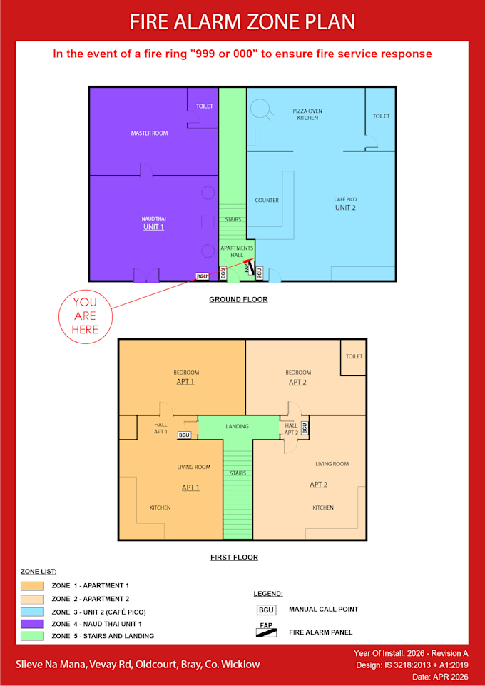 fire alarm zone plan