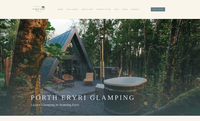 design squarespace campground rv park glamping booking website outdoor website