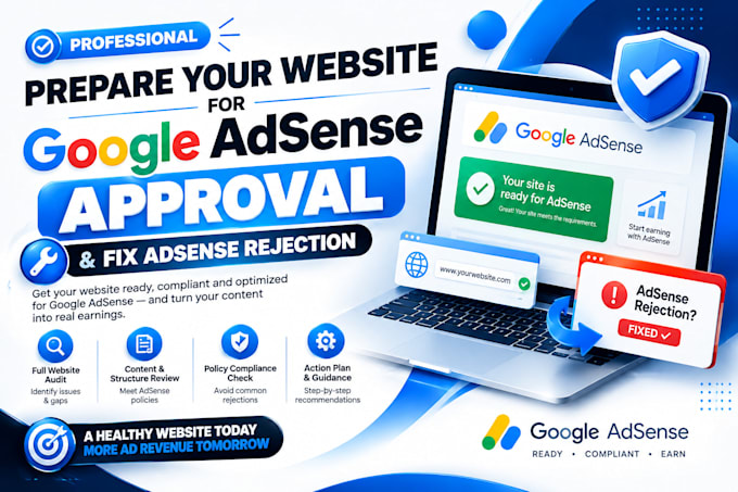 prepare your website for google adsense approval and fix adsense rejection