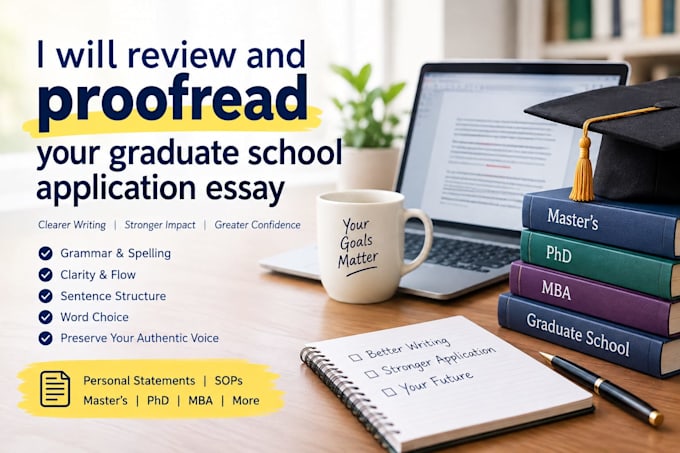 review and proofread your graduate school application essay