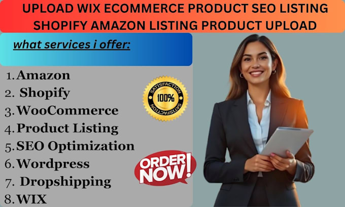 upload wix ecommerce product seo listing shopify amazon listing product upload