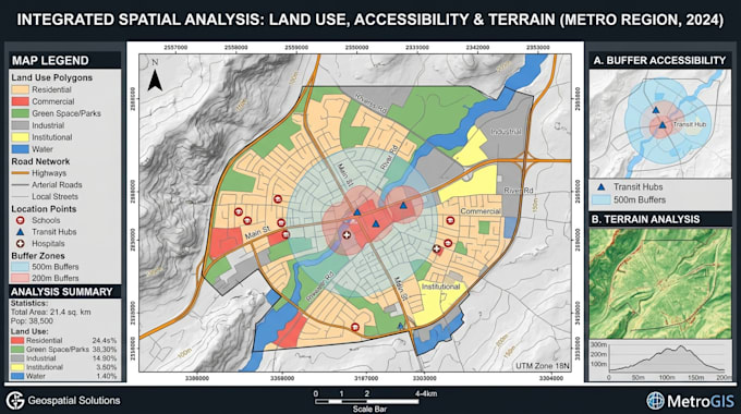 create gis map, geospatial analysis and data visualization in arcgis qgis