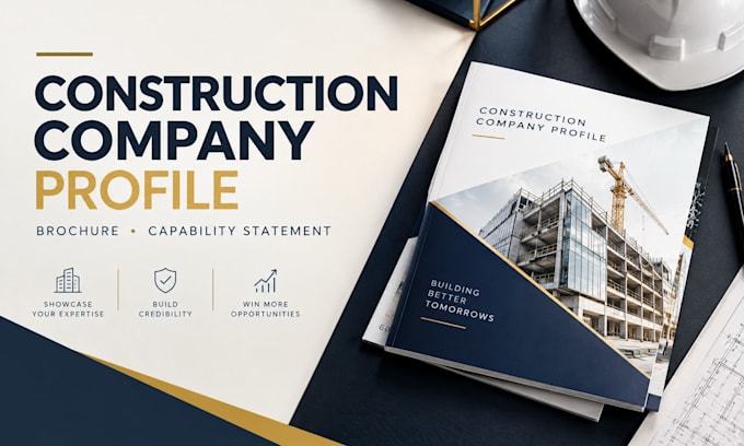 design construction project portfolio and contractor brochure