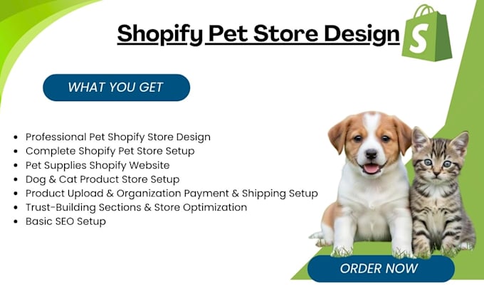 build revamp shopify dropshipping store, pet store, pets website