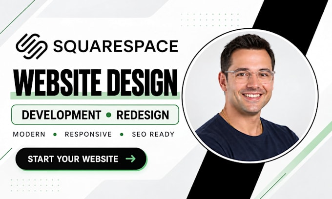 design squarespace website design development and redesign