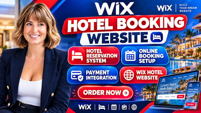 do wix hotel booking website, reservation system and payment integration setup