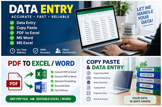 data entry specialist pdf to word excel
