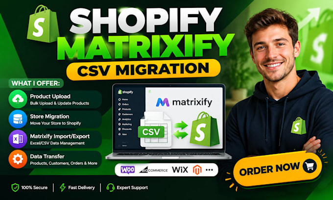 do shopify matrixify migration csv product upload and bulk store data transfer