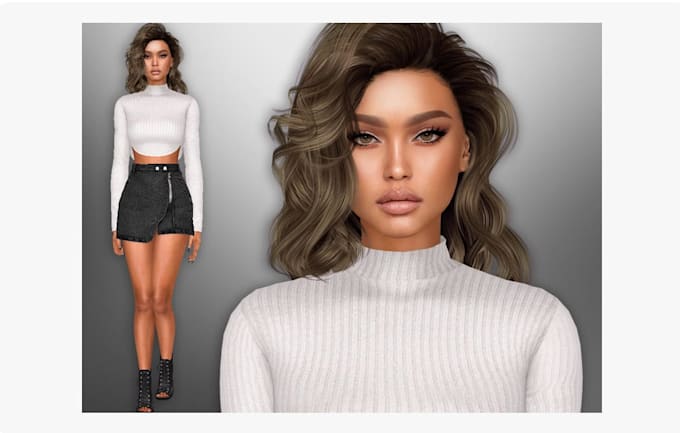 create custom sims 4 mods using cc and mod character model with sims 4 outfit